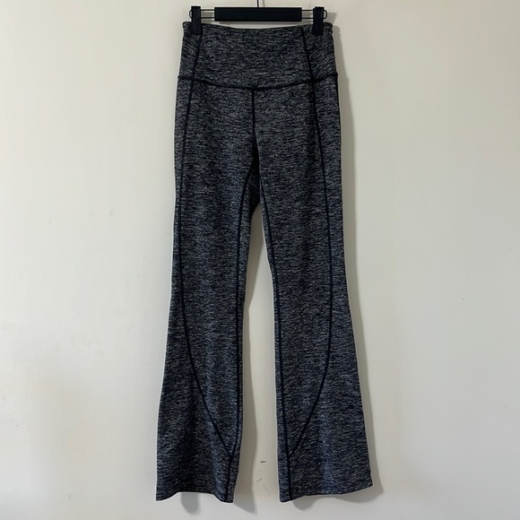 ZELLA High Waist Cozy Tech Flare Black Melange Pants Size Small - Picture 2 of 12